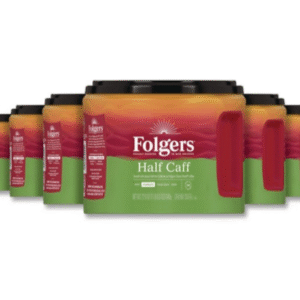 Folgers 2550030444 22.6 oz. Canister Half Caff Coffee (6/Carton)