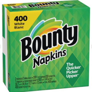 Bounty 80335351 12.1 in. x 12 in. 2-Ply Quilted Napkins - White (4/Carton)