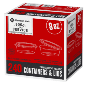 Member's Mark Plastic Deli Containers with Lids 8 oz., 240 ct.